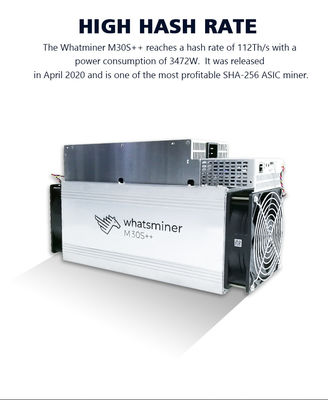 Alto Hashrate minatore 31W/T Whatsminer M30S+112T di USB 2.0 DDR2